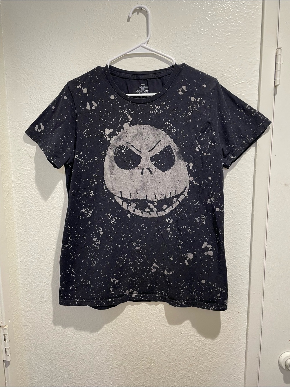 🎃 Disney Nightmare Before Christmas Jack Skellington Splatter Tee 💀 L